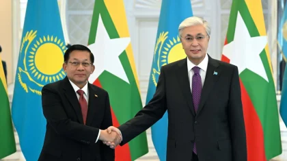 Тоқаев Мьянма президентінің міндетін атқарушы Мин Аун Хлайнмен келіссөз жүргізді
