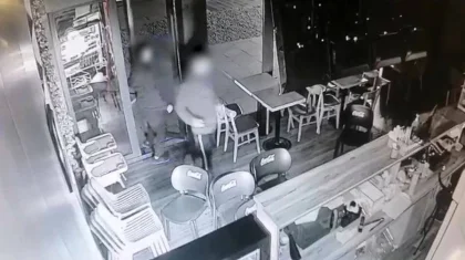 Астанаға қонаққа келген екі жігіт түн ішінде пиццерияны тонап кеткен (ВИДЕО)