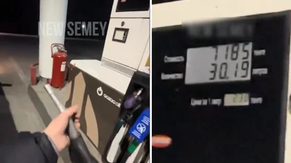 «Бензин ақпаса да, ақша ағып жатыр»: Семейдегі Qazaq Oil жанармай бекетінде «біртүрлі» жағдай болды (ВИДЕО)