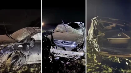 Баянауылда Lexus көлігі аударылып, жүргізушісі қаза тапты