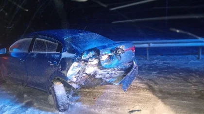 Ақмола облысында төрт көлік соқтығысып қалды: полицейлер жүргізушілерге ескерту жасады