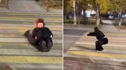 Лайк пен контент үшін: Атырауда қыздар жол бойына жатып алып, көлік қозғалысына кедергі келтірді (ВИДЕО)