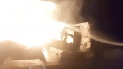 Қостанай облысында дизель толы автоцистерна өртеніп кетті
