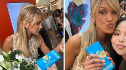 Қазақ қызы Дубайда Белла Хадидке Қазақстан шоколадын сыйға тартты (ВИДЕО)