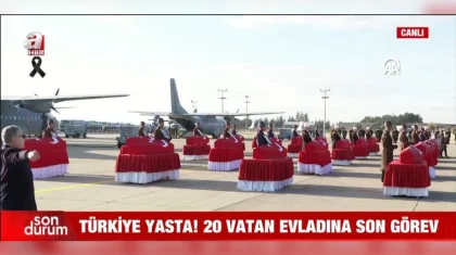 Түркия ұшақ апатынан қаза тапқан 20 әскери қызметшімен қоштасты (ВИДЕО)