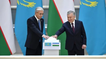 Қазақстан мен Өзбекстан президенттері бірлескен жобаларды іске қосу рәсіміне қатысты