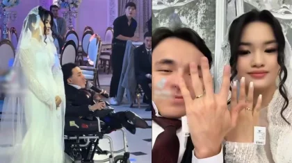 «Нағыз махаббат деген осы»: ерекше жұптың тойы қазнетті тамсандырды (ВИДЕО)