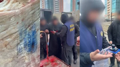 Астанада «Әлем» базарына арнайы жасақ апыр-топыр жетіп келіп, мөр басатын жігітті ұстап әкетті (ВИДЕО)