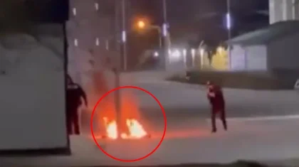 Жүргізуші өзін өртемек болды: Маңғыстауда полиция қайғылы оқиғаның алдын алды (ВИДЕО)