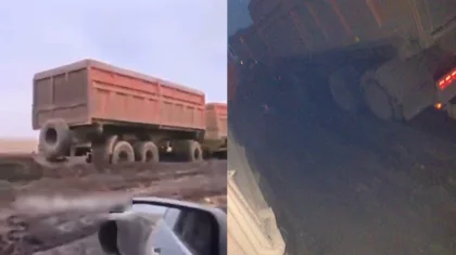 СҚО ауылындағы көліктер қарға емес, батпаққа батып жатыр: әкімдік ертеңнен бастап жолды жөндеуге кіріспек