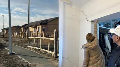 Атырауда мемлекеттік бағдарлама арқылы салынған үйлер қирап қалудың алдында тұр