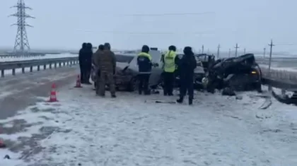 Ақмола облысында жеті көлік соқтығысып, бір адам қаза тапты