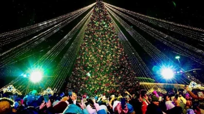 Астанада 40-тан астам жаңа жылдық шыршаның шамы бір уақытта жағылады