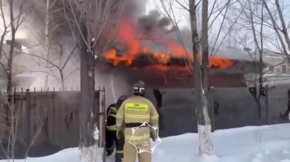 Астанада коттедж аумағында өрт шықты