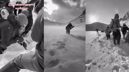 «Тау қателікті кешірмейді»: үш жас жігіттің денесін қардан қазып алған құтқарушы зар қақсады (ВИДЕО)