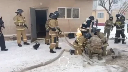 Астанада асханадан өрт шықты (ВИДЕО)