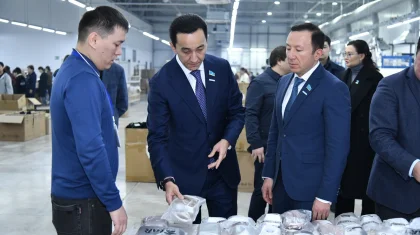 Мәжіліс депутаттары тоқыма кәсіпорнының жұмысымен танысты