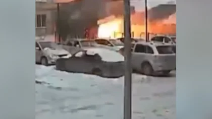 Хромтауда жарылыс болып, шағын ғимараттың шатыры көкке ұшты (ВИДЕО)