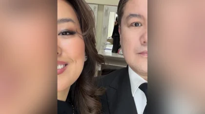 Қабатовтың екінші әйелі алғаш рет күйеуімен тұрған фотосын көрсетіп, желіні шулатып қойды