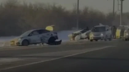 Ақтөбе облысында жантүршігерлік жол апатынан төрт адам көз жұмды (ВИДЕО)