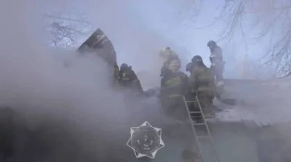 Астанада жер үй өртеніп, артынша жарылыс болды (ВИДЕО)