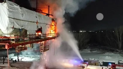 Павлодарда салынып жатқан көпірден өрт шықты