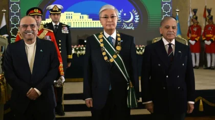 Тоқаев Пәкістанның ең жоғары мемлекеттік наградасымен марапатталды