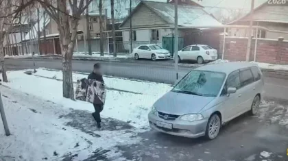 Теледидарды көтеріп, көшеде жүрген: Алматыда пәтер тонаған күдікті жас жігіт ұсталды