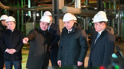 Бектенов Астанада газбен жұмыс істейтін жылу орталығын аралап көрді