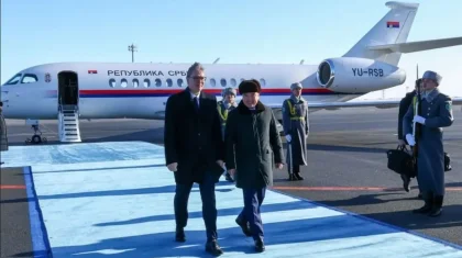 Бектенов Сербия президенті Александр Вучичті әуежайдан күтіп алды