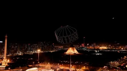 Астанада Наурыз мейрамына орай ауқымды дрон-шоу өтті (ВИДЕО)