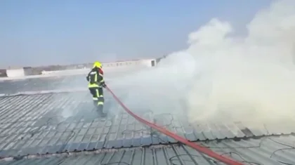 Алматыда салынып жатқан үш қабатты ғимараттан өрт шықты