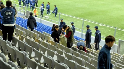 Астанада жас футболшылар Қазақстан мен Комор аралдары матчында экоакция өткізді