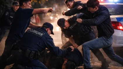 «Көз шарасы мен жағы сынған»: Атырау облысында полицейді аяусыз соққыға жыққандар сотталды