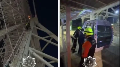 Астанада айналмалы шолу дөңгелегі өртенді (ВИДЕО)