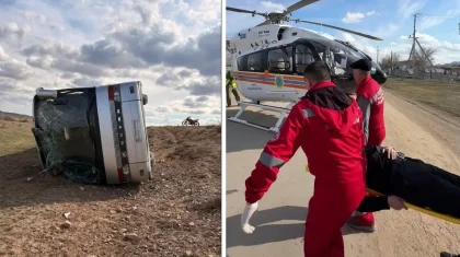 Қарағандыда вахталық автобус аударылып, 30-дан астам адам зардап шекті (ВИДЕО)