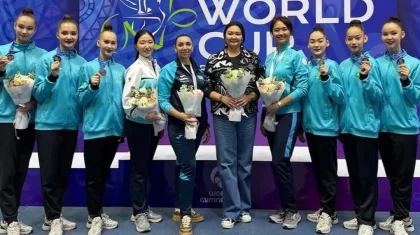 Әлем кубогі: Қазақстан құрамасы көркем гимнастикадан күміс медаль иеленді