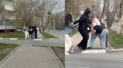 Ерекше балаларды қорлаған блогер Гүлнәр Оразалина Қостанайдың қақ ортасында бір әйелмен төбелескен (ВИДЕО)