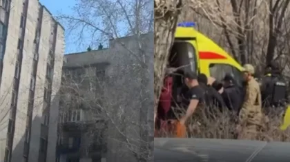 Өскеменде көпқабатты үйдің шатырынан секіргісі келген адамды тұрғындар байқап қалған (ВИДЕО)
