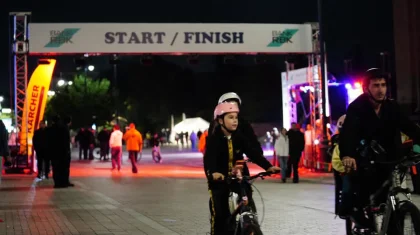 Алматыда алғаш рет Almaty Glow Ride түнгі велошеруі өтті