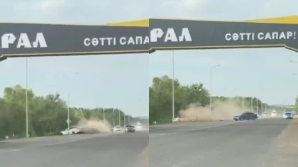 БҚО-да әкесінің көлігін ұрлаған бозбала полициядан қашамын электр желісінің тірегіне соғылды (ВИДЕО)