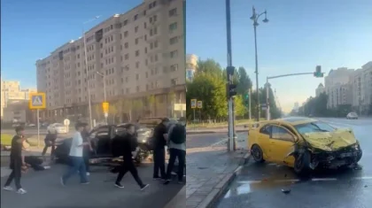 Астанадағы Мәңгілік ел даңғылы мен Орынбор көшелерінің қиылысында жантүршігерлік жол апаты болды (ВИДЕО)