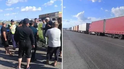 35 км кептеліс пен аптап ыстық: БҚО-да жүк көліктерінің жүргізушілері қиын жағдайда қалды (ВИДЕО)