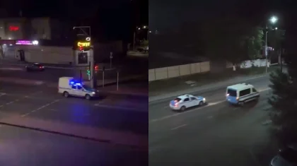 Павлодарда дүкен тонап, патруль көлігін айдап қашқан мас адам апатқа ұшырады (ВИДЕО)
