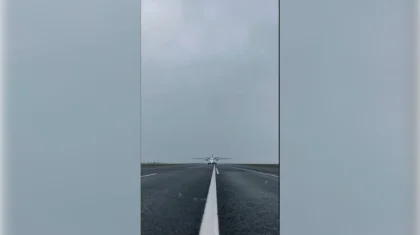 Атырау облысында республикалық тасжолға ТЖМ ұшағы қонды (ВИДЕО)