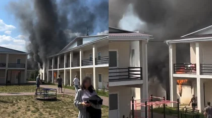 Бурабайдағы қонақүйлердің бірінен өрт шықты (ВИДЕО)