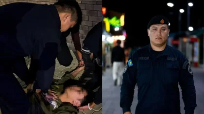 Алакөл жағасында есінен танып қалған жас жігітті арнайы полиция жасағының қызметкері құтқарып қалды