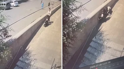Павлодарда көпқабатты үйдің жоғарғы қабатынан лақтырылған мұз әйелдің басына түсті
