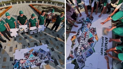 «Ауыл» партиясы Қостанайда «Менің Қазақстаным» патриоттық акциясын өткізді