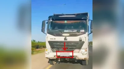 Астанада ер адам жүк көлігінің нөмірін шүберекпен жауып қойғаны үшін қамауға алынды (ВИДЕО)
